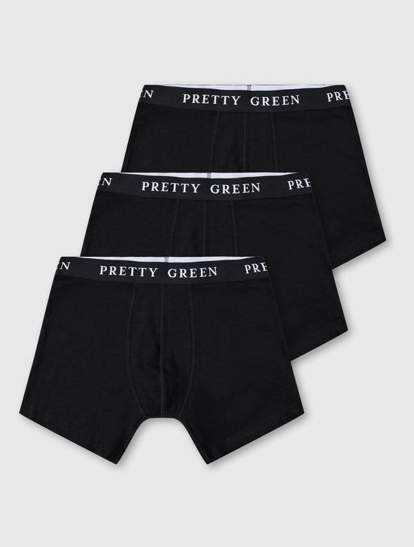 Pretty Green 3 Pack Nimbus Boxers Black