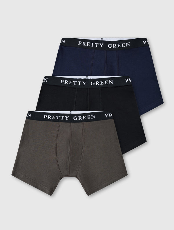 Pretty Green 3 Pack Nimbus Boxers Grey