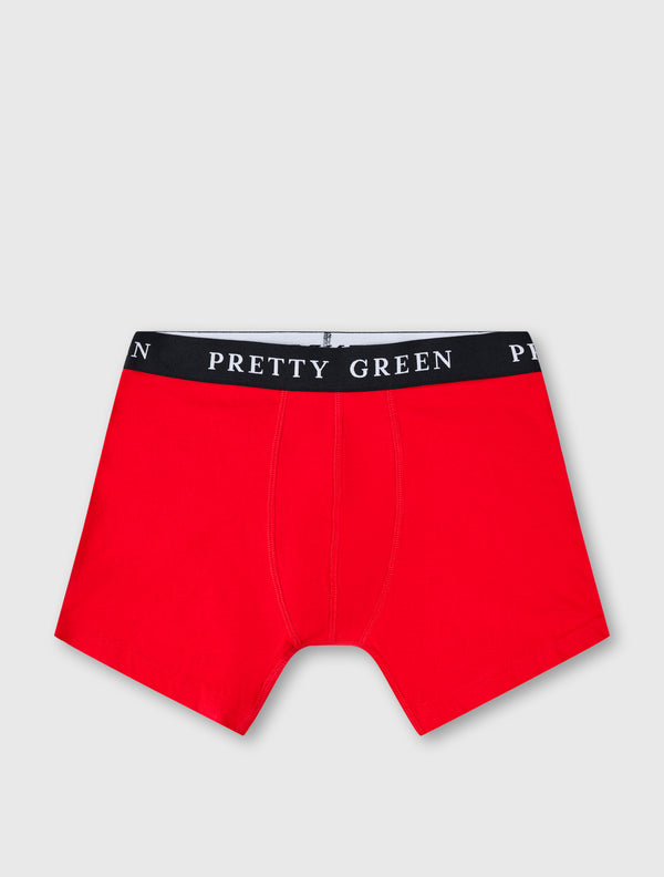 Pretty Green 3 Pack Nimbus Boxers Red