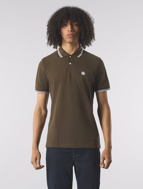 Pretty Green Barton Polo Brown