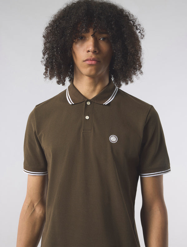 Pretty Green Barton Polo Brown