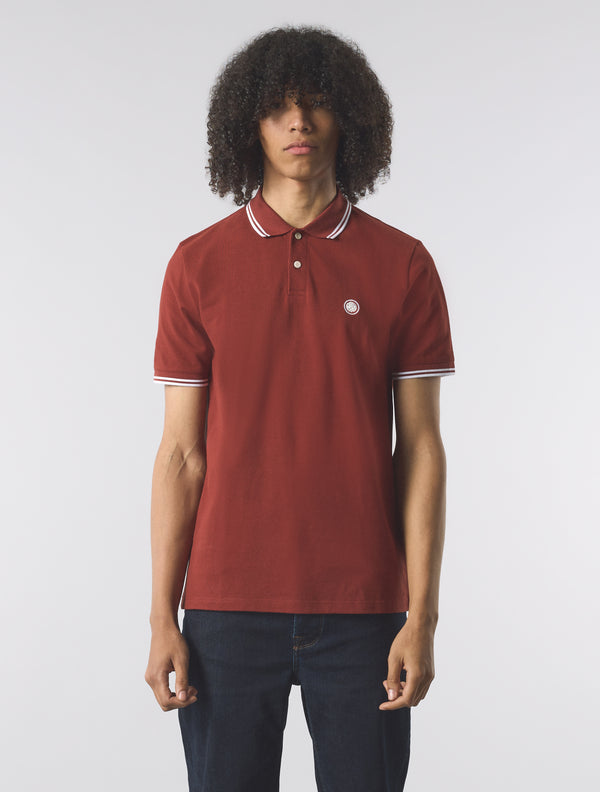Pretty Green Barton Polo Dark Burgundy