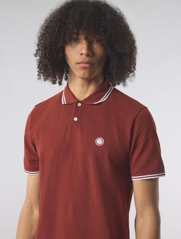 Pretty Green Barton Polo Dark Burgundy