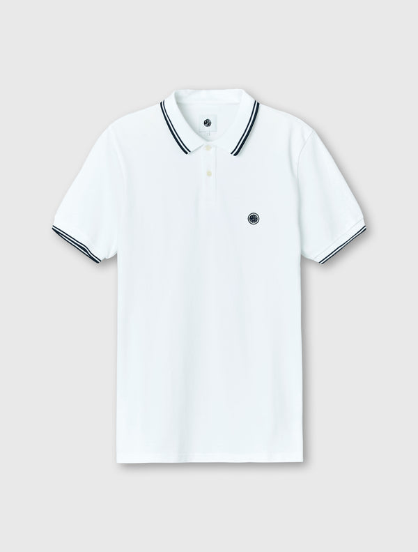 pretty green Barton Polo Shirt White
