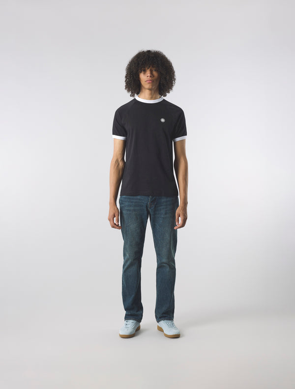 Pretty Green Boston Ringer T-shirt Black