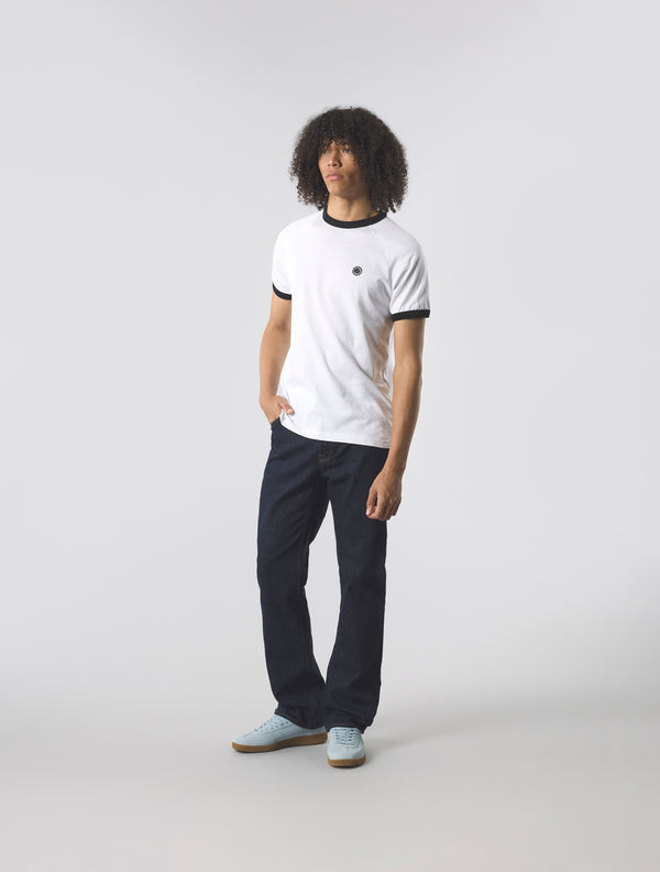 Pretty Green Boston Ringer T-shirt White