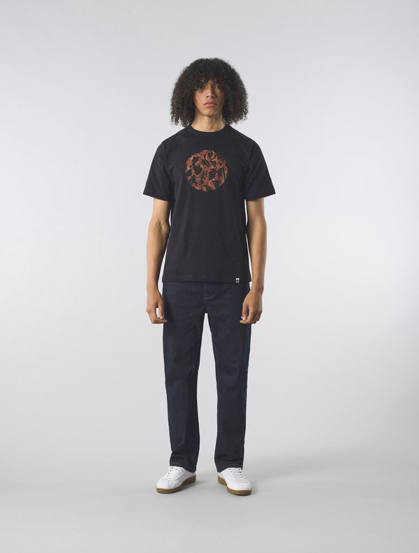 Pretty Green Brindle Logo T-shirt Black