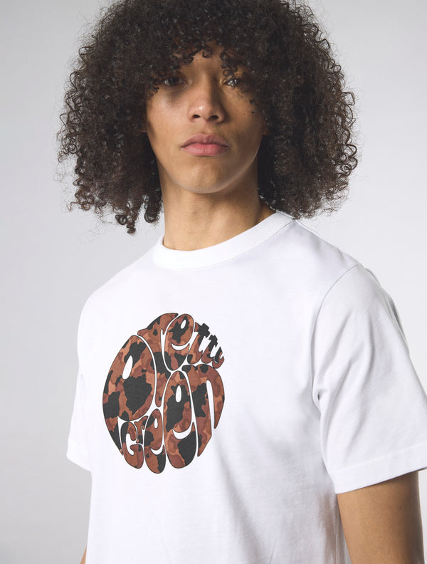 Pretty Green Brindle Logo T-shirt White