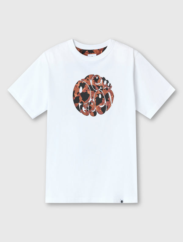 pretty green Brindle Logo T-shirt White