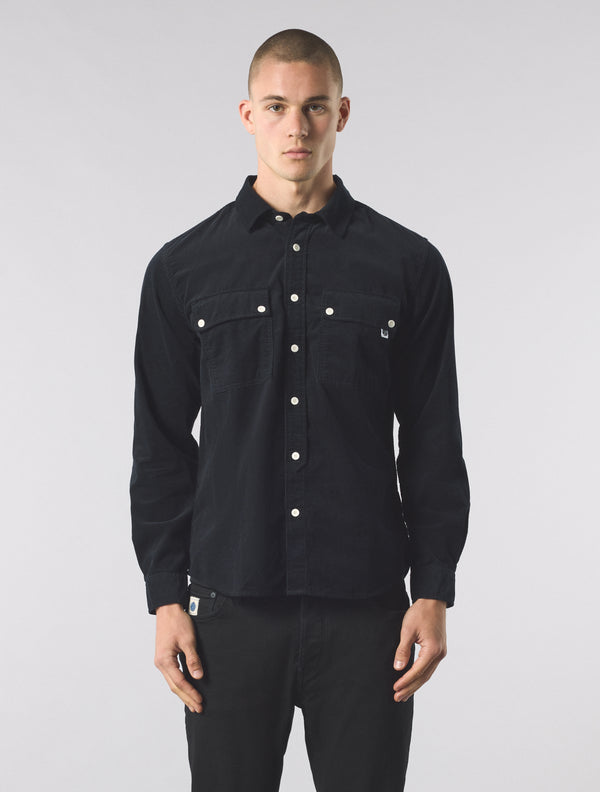 Pretty Green Campbell Cord Shirt Black