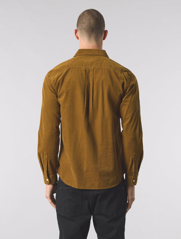 Pretty Green Campbell Cord Shirt Brown