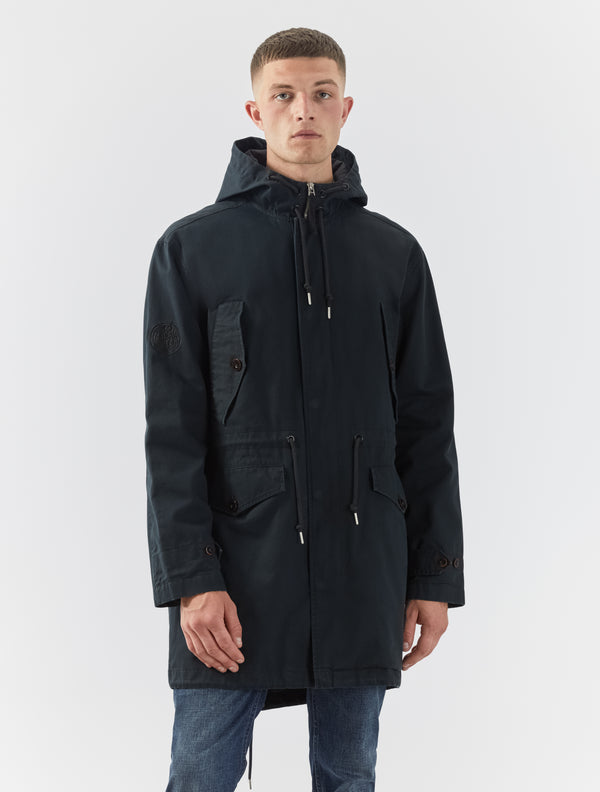 Pretty Green Cass Parka Black