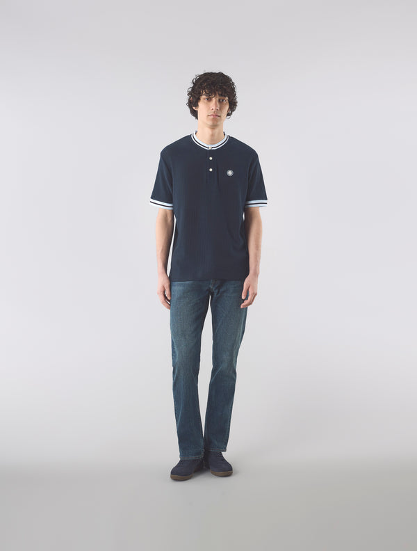 Pretty Green Cressa Tipped Grandad Navy