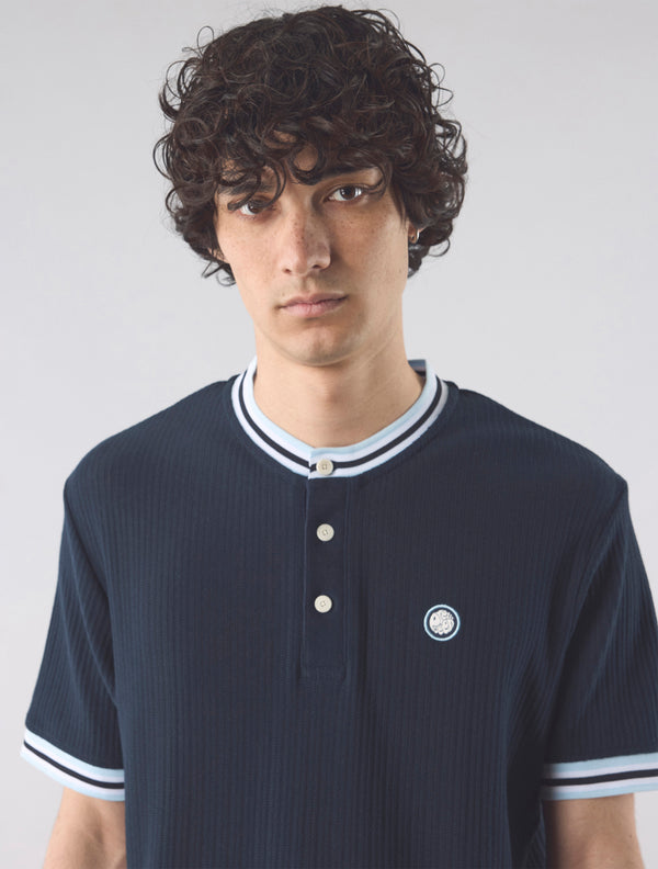 Pretty Green Cressa Tipped Grandad Navy