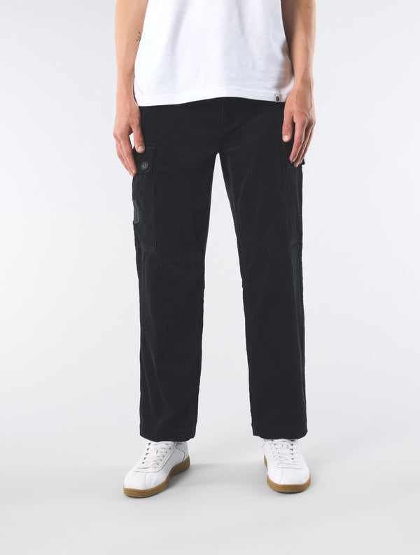 Pretty Green Dalmorton Cord Cargo Pants Black