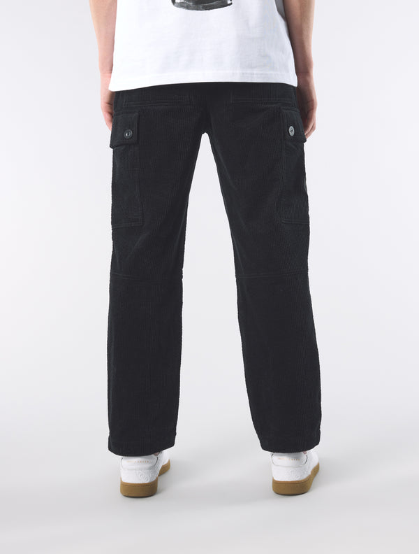 Pretty Green Dalmorton Cord Cargo Pants Black