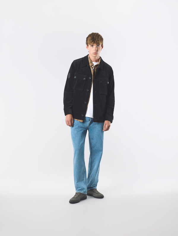 Pretty Green Dalmorton Cord Overshirt Black