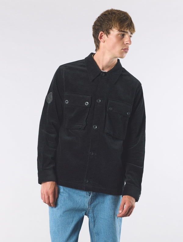 Pretty Green Dalmorton Cord Overshirt Black