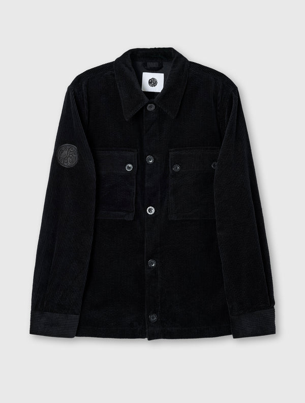pretty green Dalmorton Cord Overshirt Black