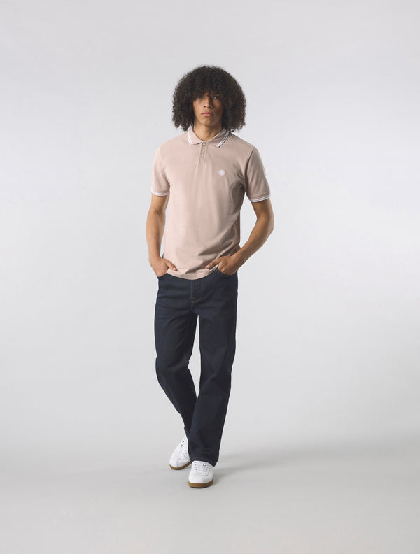 Pretty Green Dusky Pink Barton Polo Dusty Pink