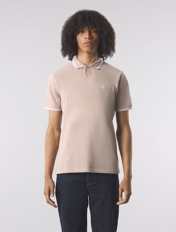 Pretty Green Dusky Pink Barton Polo Dusty Pink