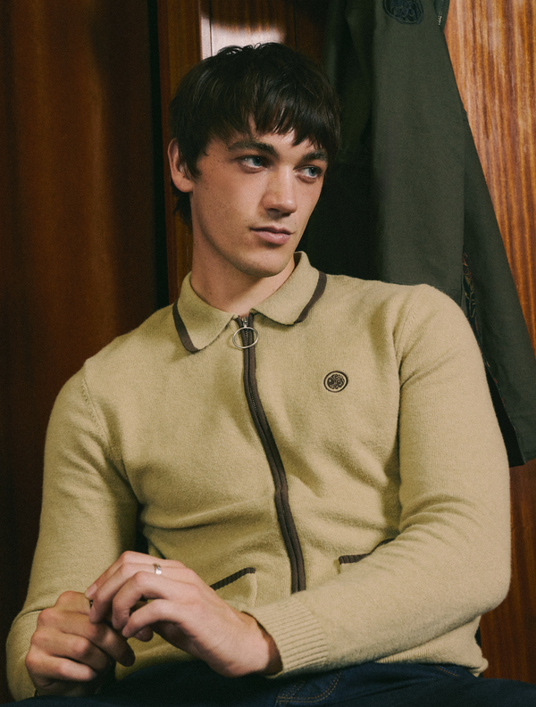 Pretty Green Evelyn Knit Shirt Taupe