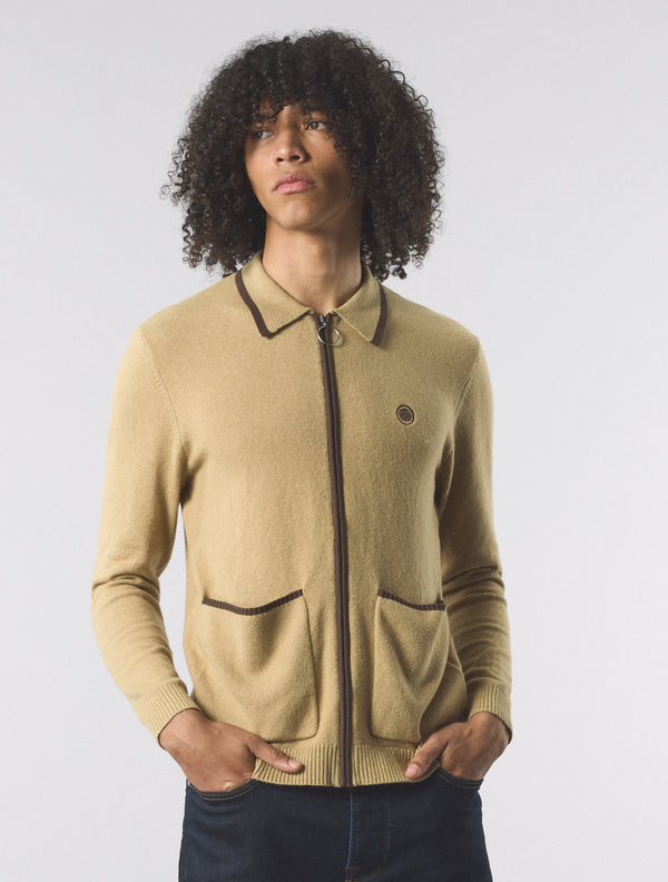 Pretty Green Evelyn Knit Shirt Taupe