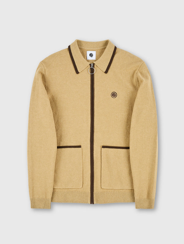 pretty green Evelyn Knit Shirt Taupe