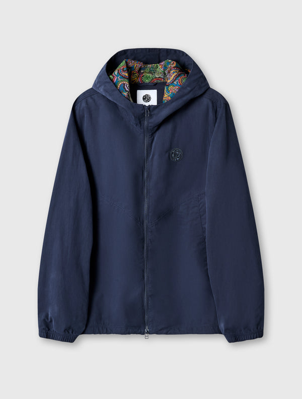 pretty green Feltham Hooded Jacket Navy