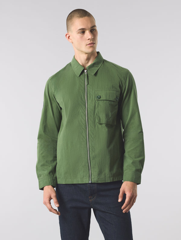Pretty Green Feltham Overshirt Khaki