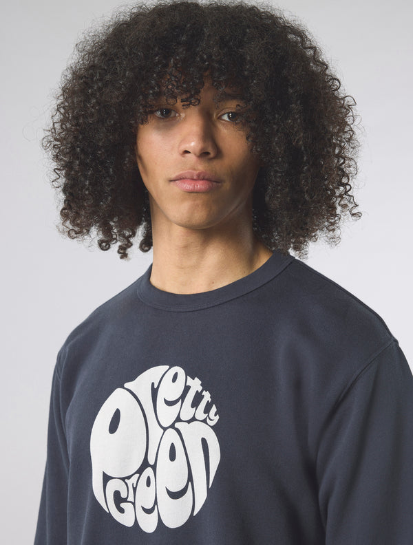 Pretty Green Gillespie Crew Sweat Navy