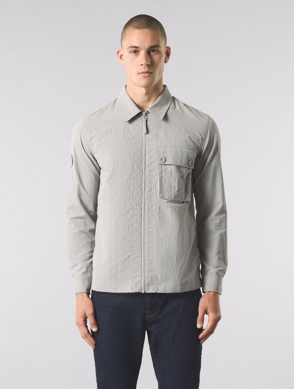 Pretty Green Heaton Overshirt Grey
