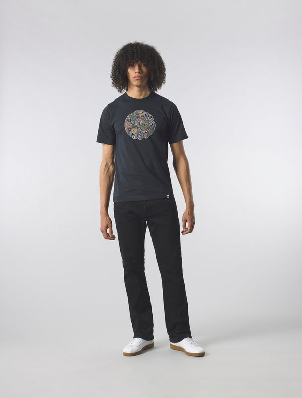 Pretty Green House Paisley Logo T-shirt Black