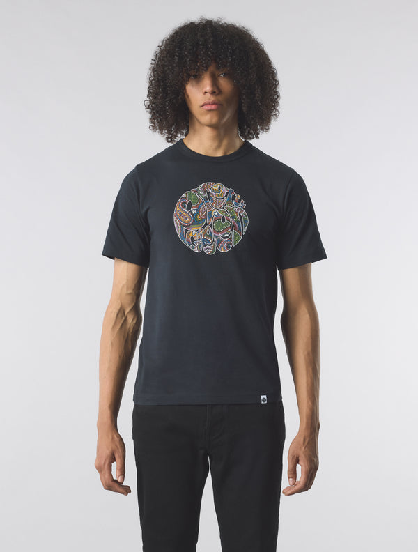 Pretty Green House Paisley Logo T-shirt Black