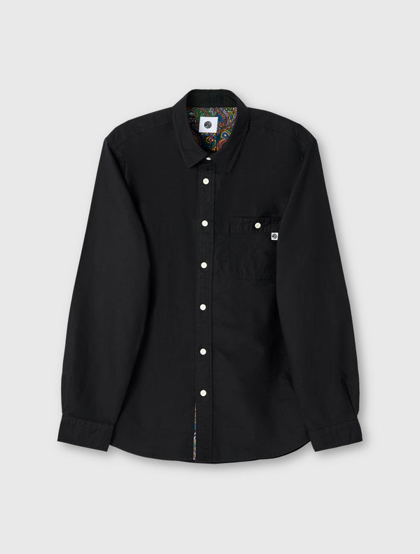 pretty green House Paisley Oxford Shirt Black