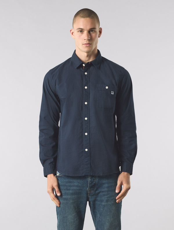 Pretty Green House Paisley Oxford Shirt Navy