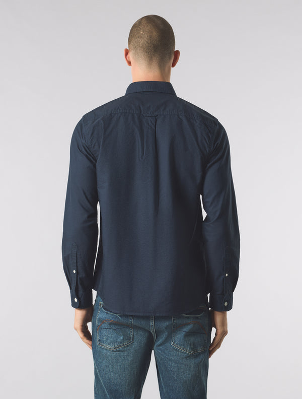 Pretty Green House Paisley Oxford Shirt Navy