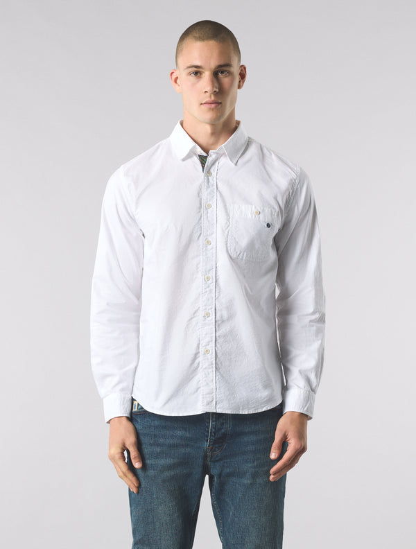 Pretty Green House Paisley Oxford Shirt White