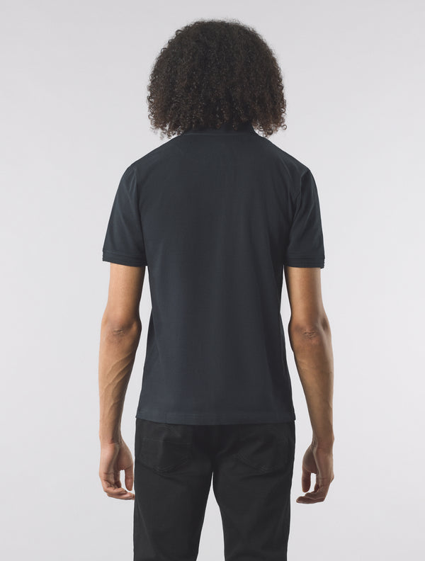 Pretty Green House Paisley Placket Polo Black