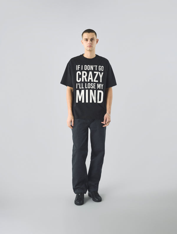 Pretty Green If I Don't Go Crazy T-Shirt Black