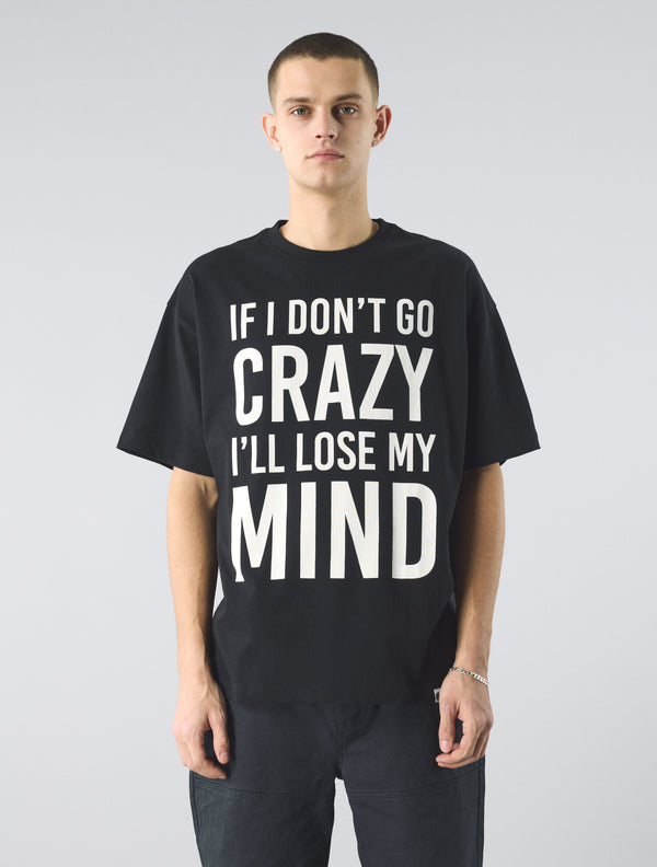 Pretty Green If I Don't Go Crazy T-Shirt Black