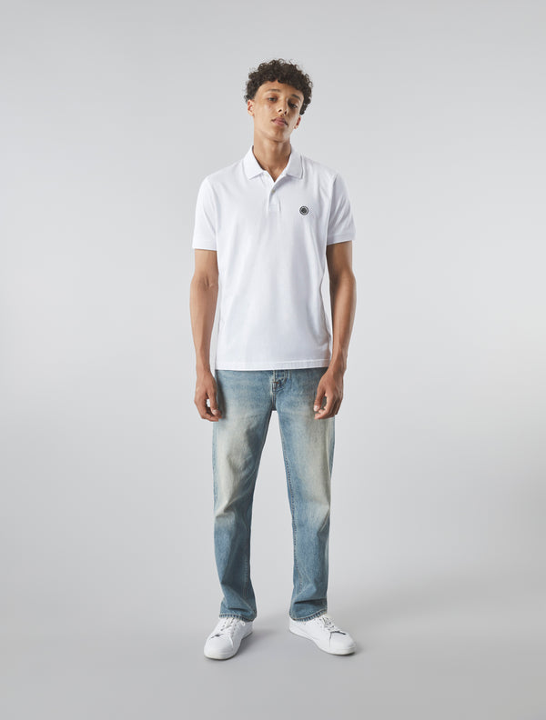 Pretty Green Jerry Jersey Polo White