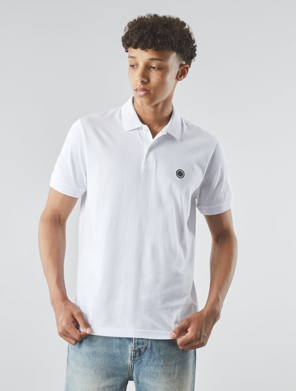 Pretty Green Jerry Jersey Polo White