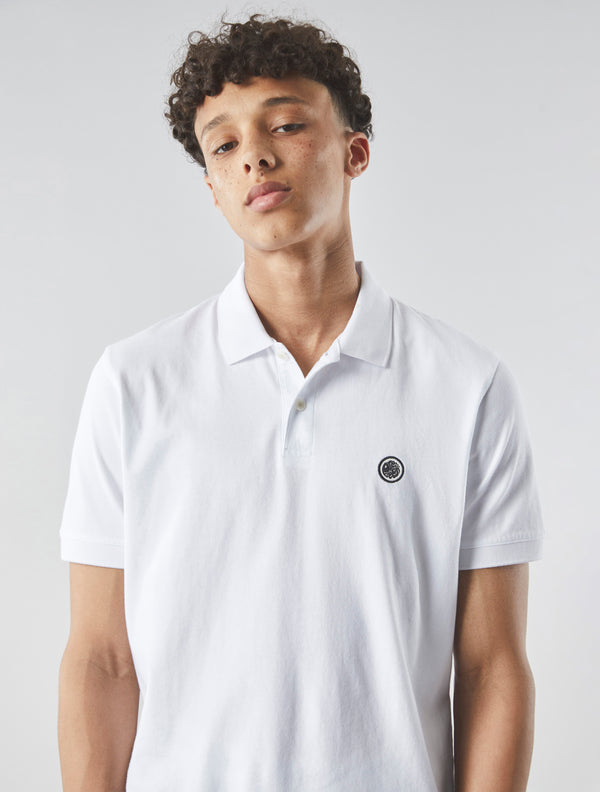 Pretty Green Jerry Jersey Polo White