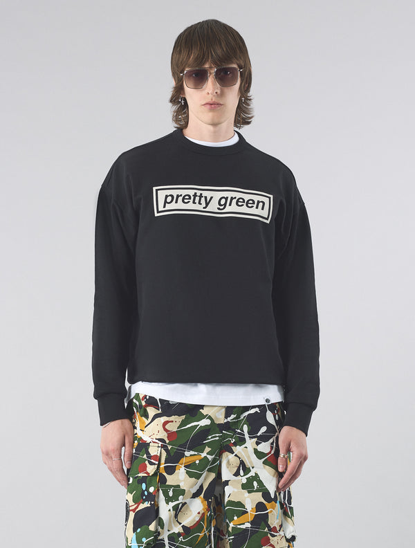 Pretty Green Live Forever Box Print Crew Sweat