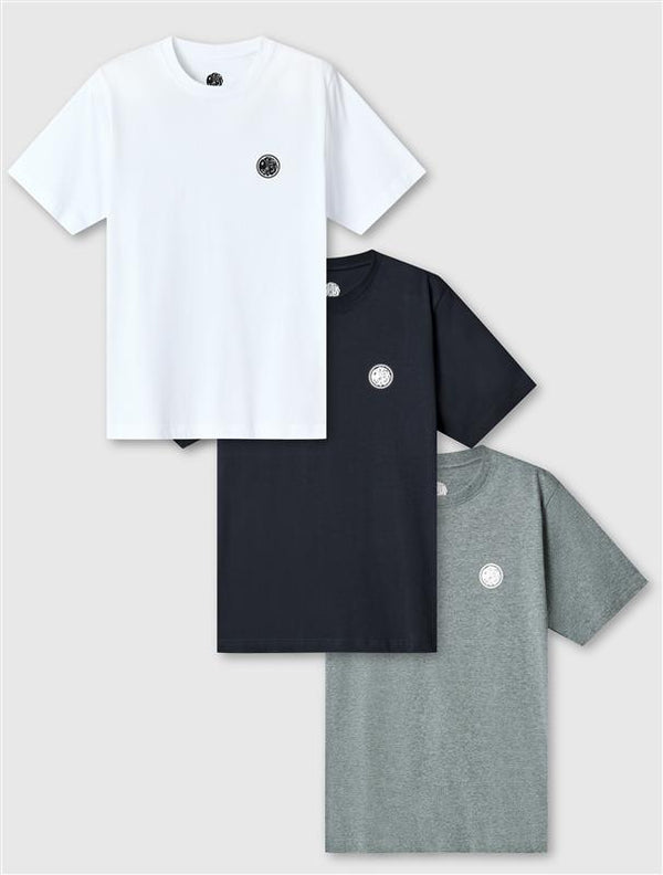 pretty green Lounge 3 Pack T-shirts Grey
