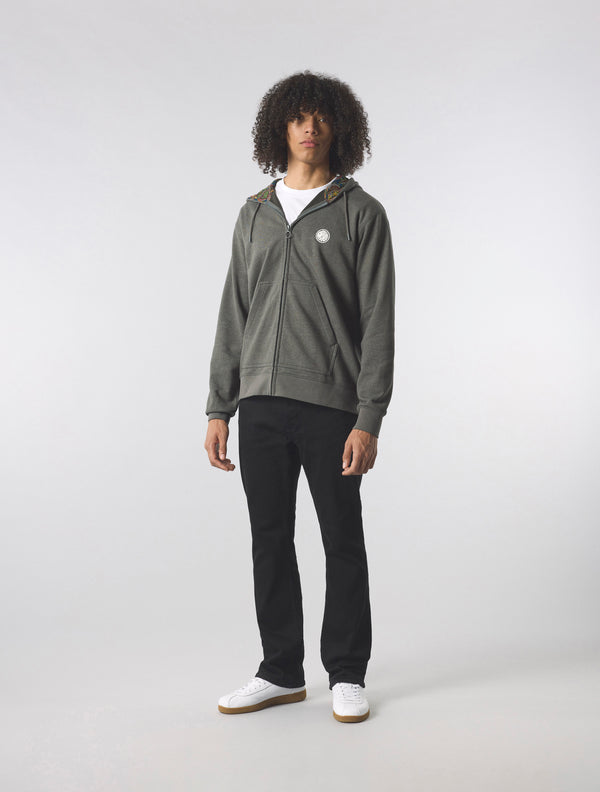 Pretty Green Lounge Zip Up Hoody Grey