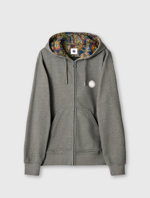 pretty green Lounge Zip Up Hoody Grey