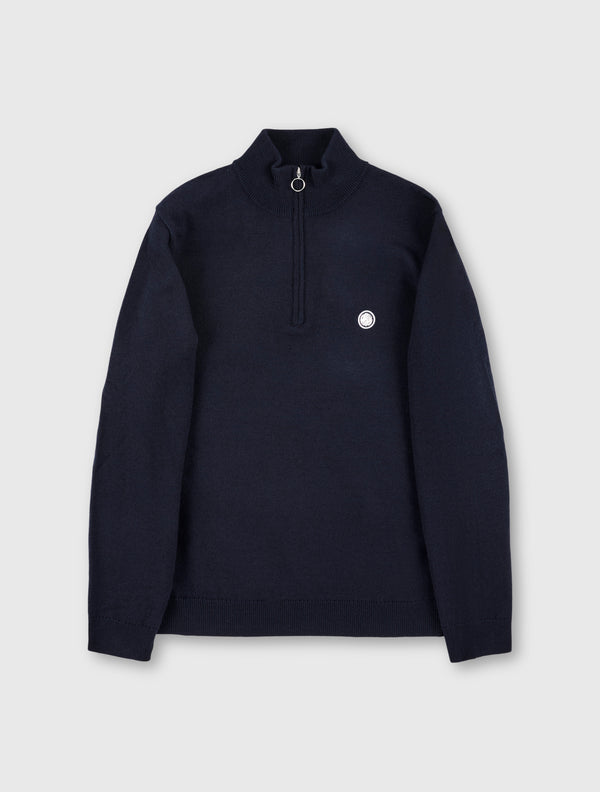 pretty green Merino Blend 1/4 Zip Navy
