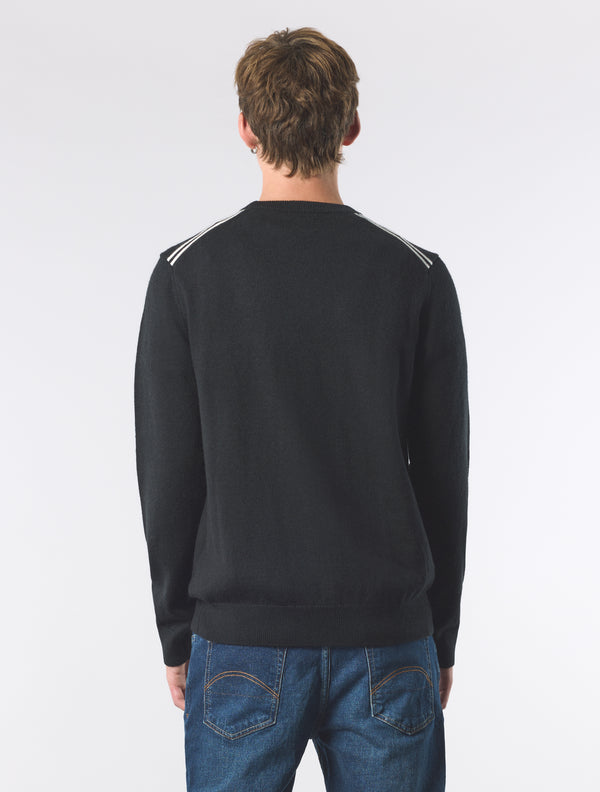 Pretty Green Merino Blend Crew Black